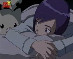 Rflchissant avec son digimon